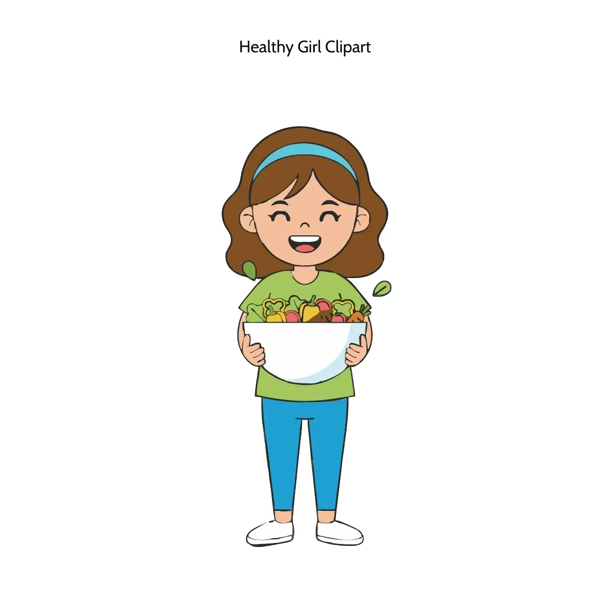 Free Healthy Girl Clipart Template to Edit Online
