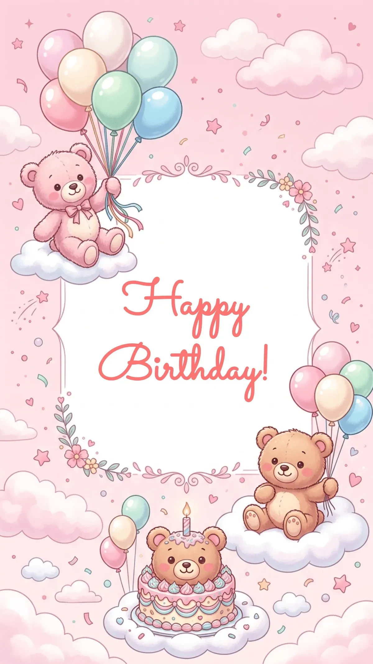 Free Baby Birthday Background Template to Edit Online
