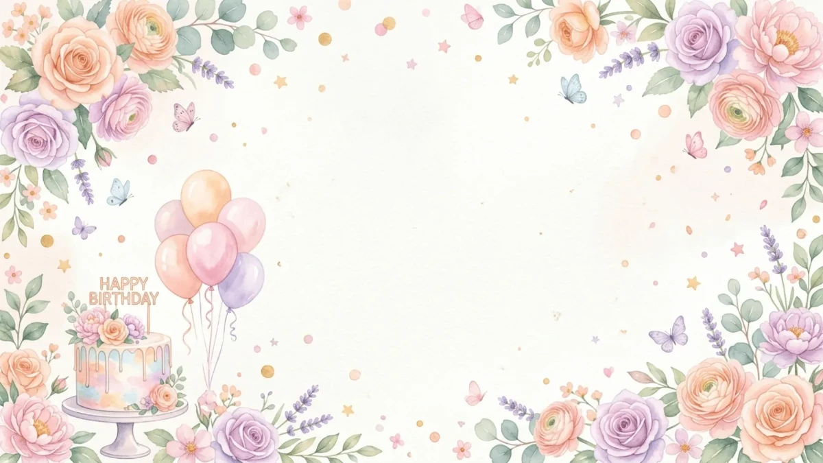Free Girl Birthday Background Template to Edit Online