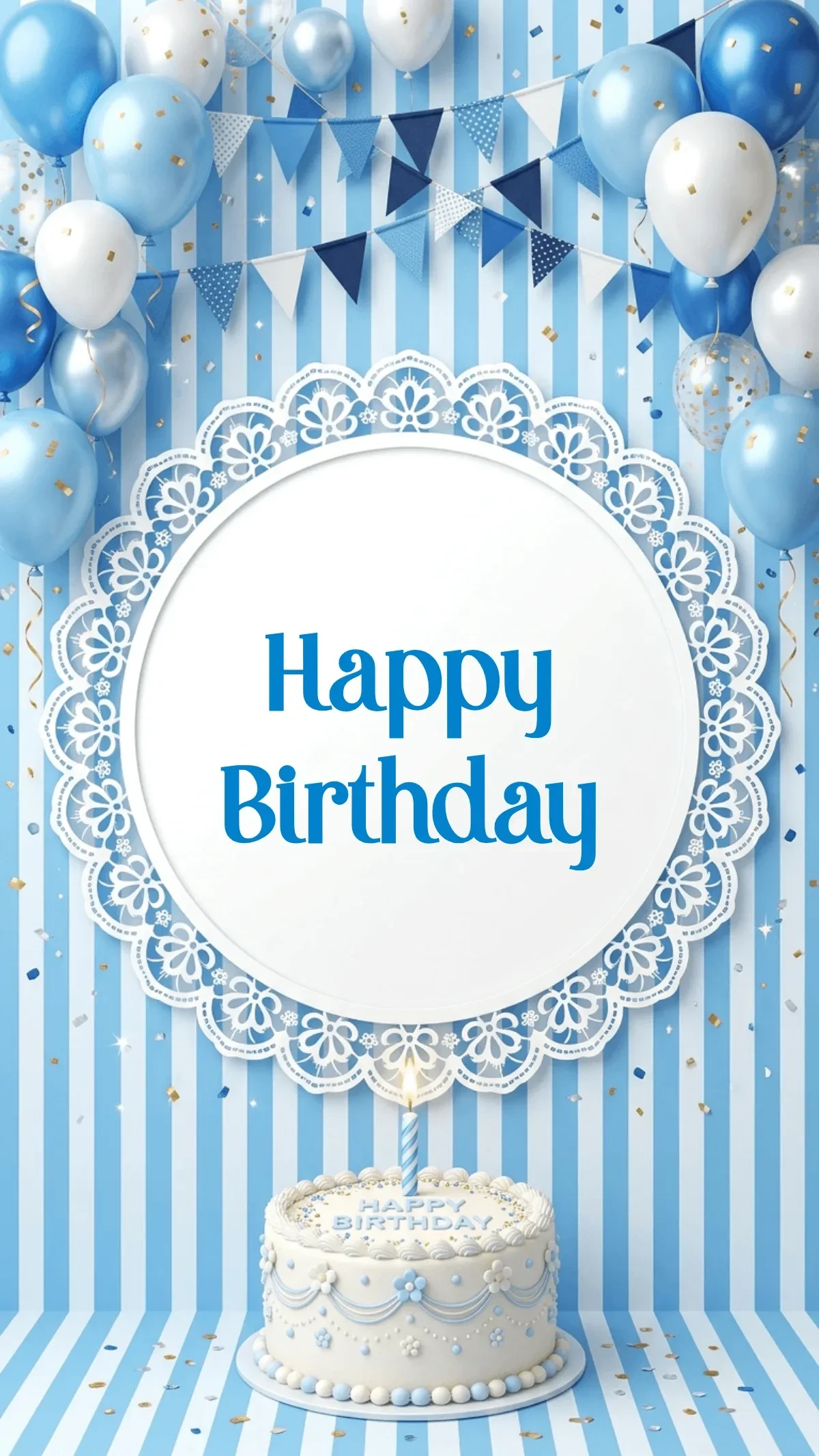 Free Boy Birthday Background Template to Edit Online