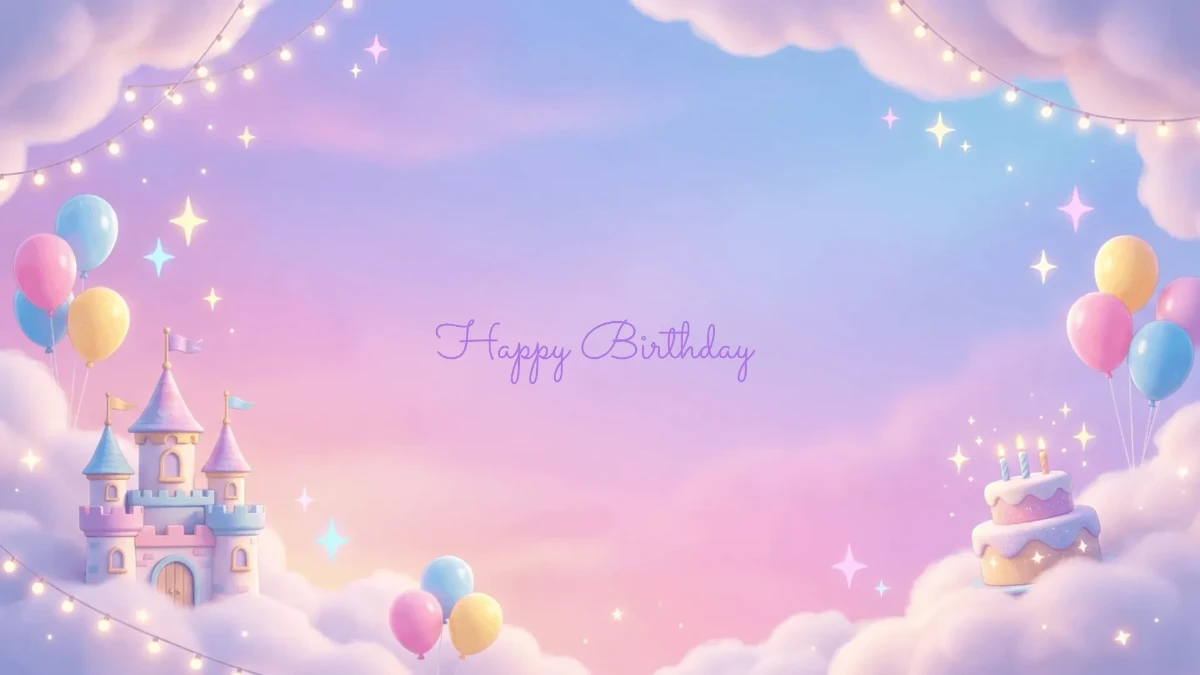 Free Fairy Tale Birthday Background Template to Edit Online