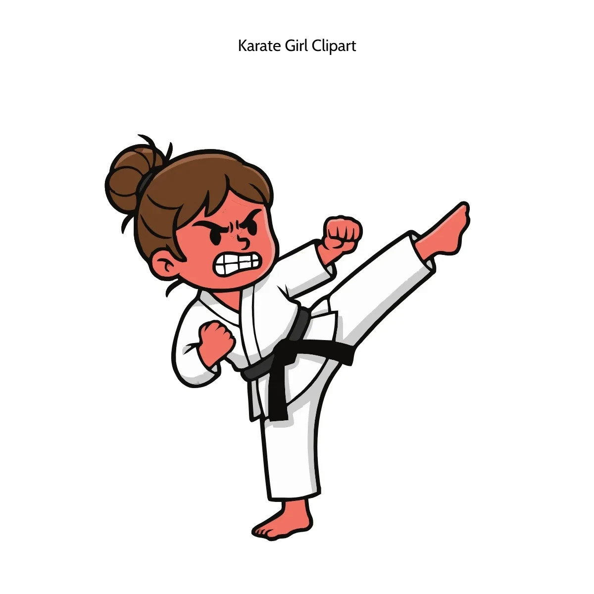 Free Karate Girl Clipart Template to Edit Online