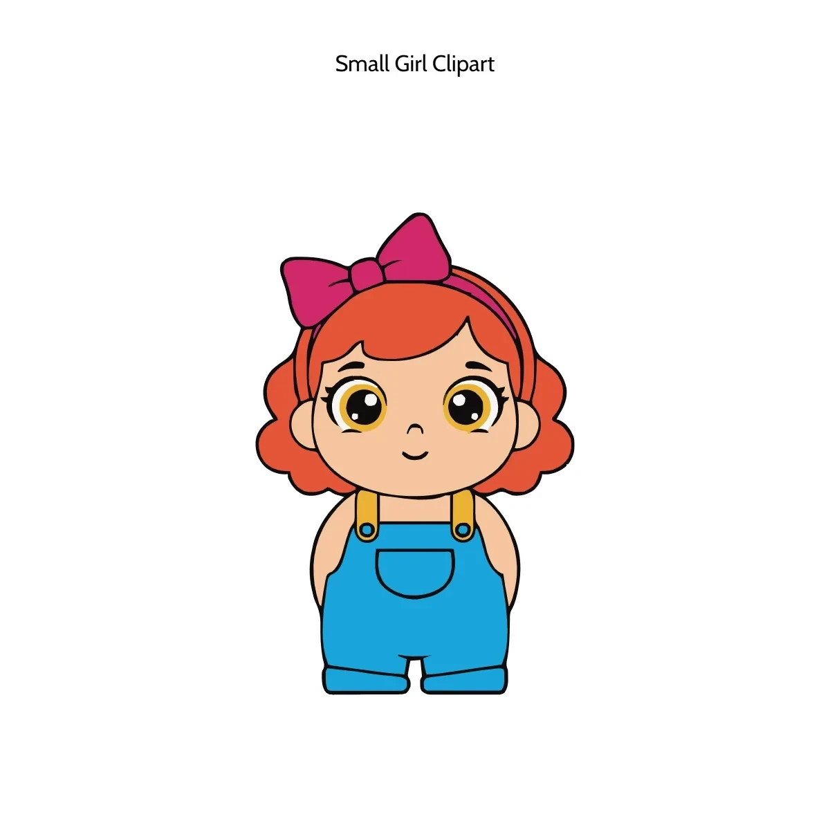 Free Small Girl Clipart Template to Edit Online