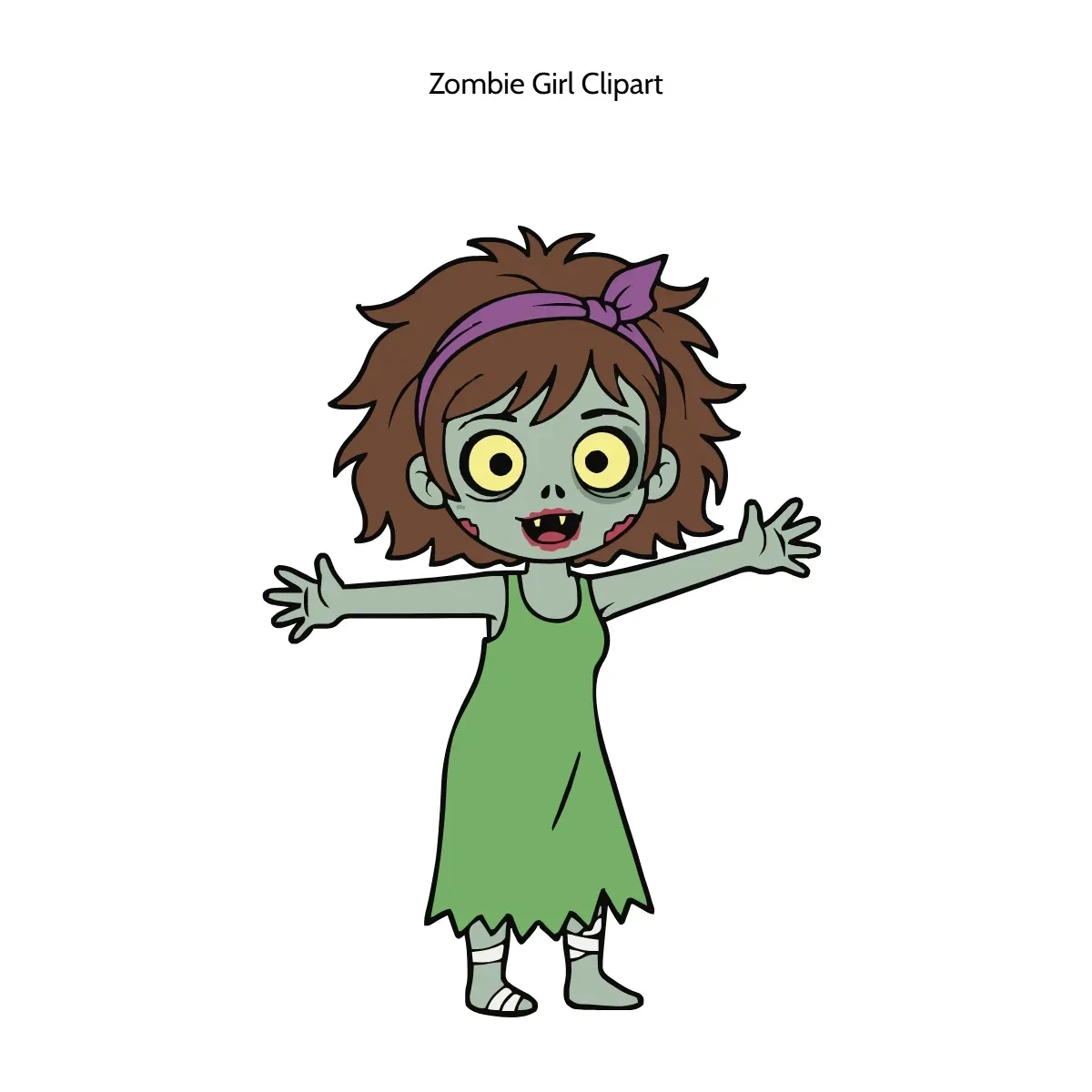 Free Zombie Girl Clipart Template to Edit Online