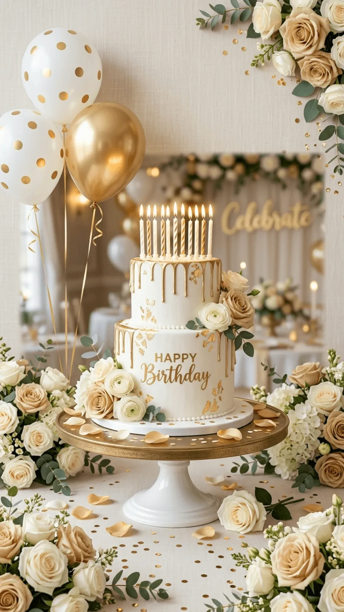 Free Elegant Birthday Background Template to Edit Online