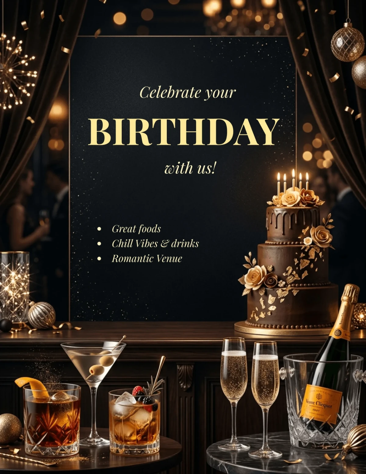 Free Creative Birthday Flyer Background Template to Edit Online