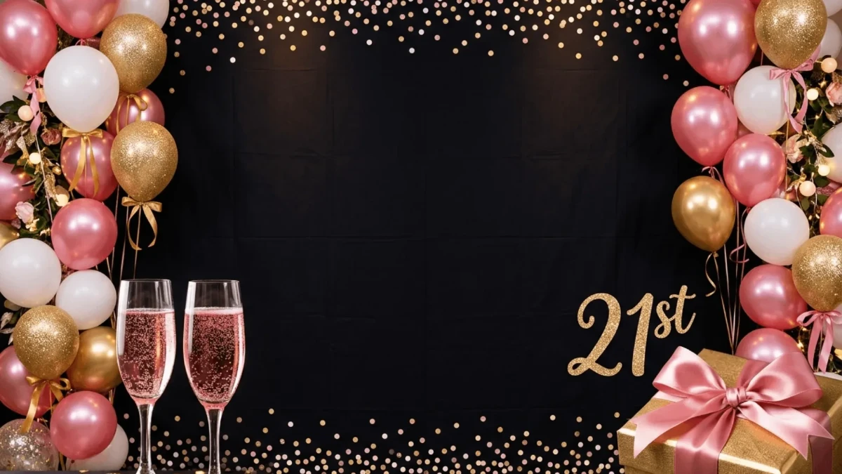 Free 21st Birthday Background Template to Edit Online