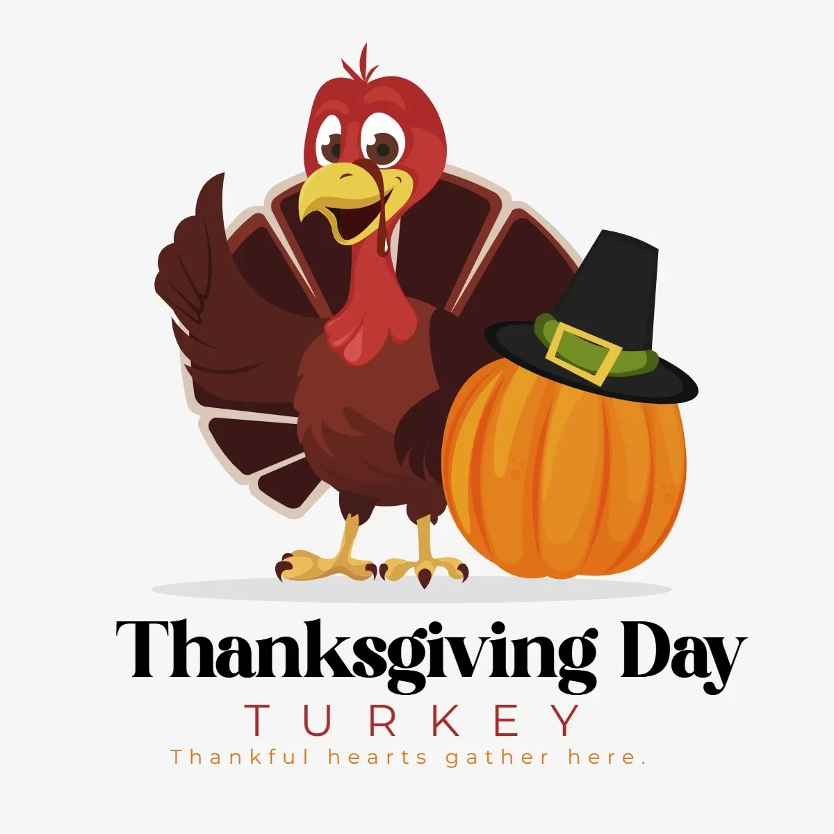 Free Thanksgiving Day Turkey Clip Art Template to Edit Online