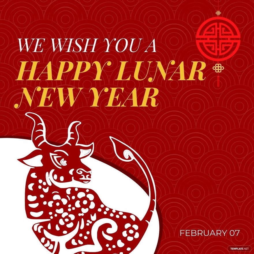 Free Chinese New Year Facebook Carousel Ad Template