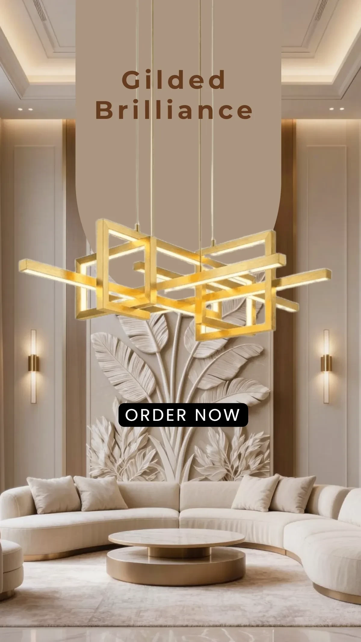 Free Modern Lighting Home Decor Background Template to Edit Online