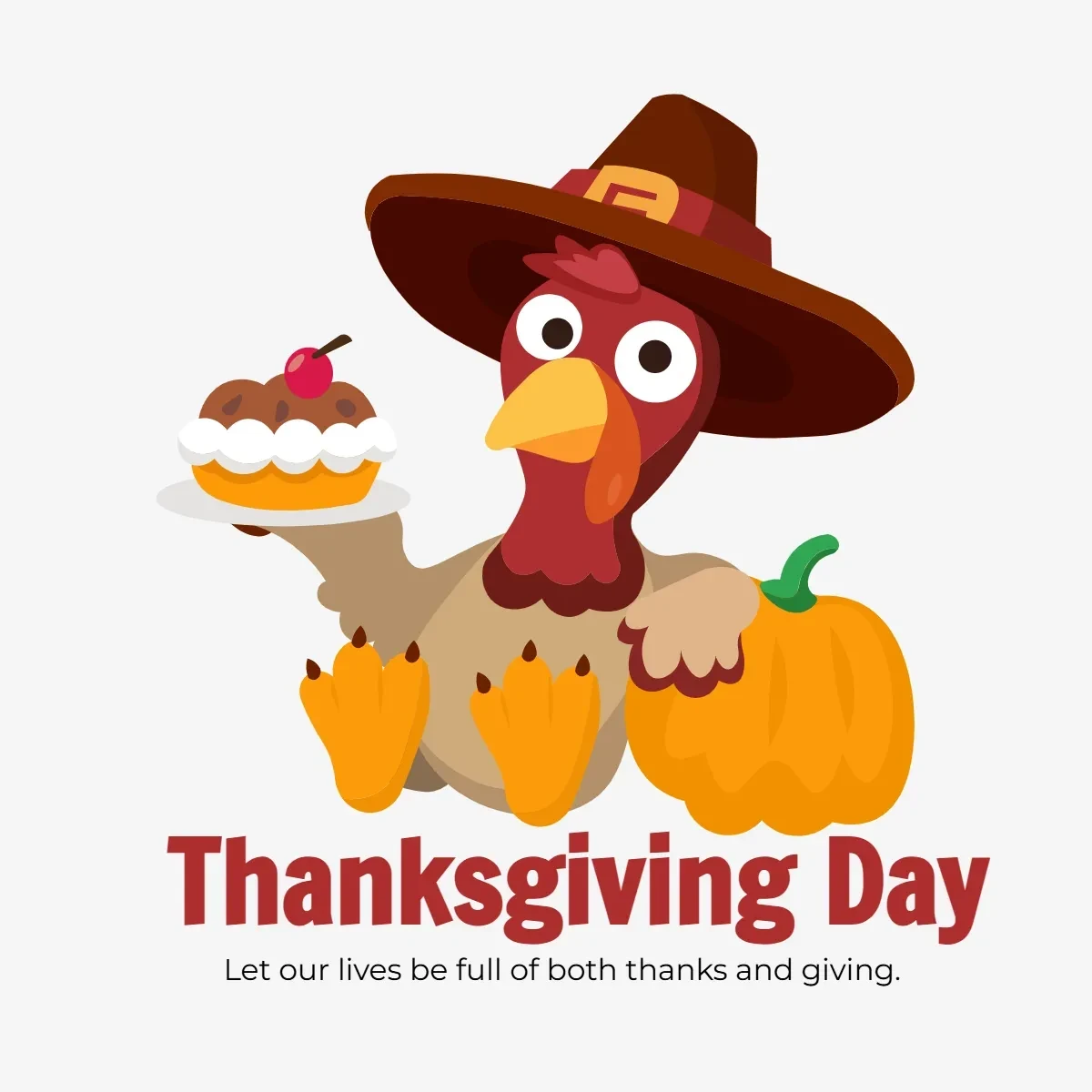 Free Thanksgiving Day Cute Clip Art Template to Edit Online