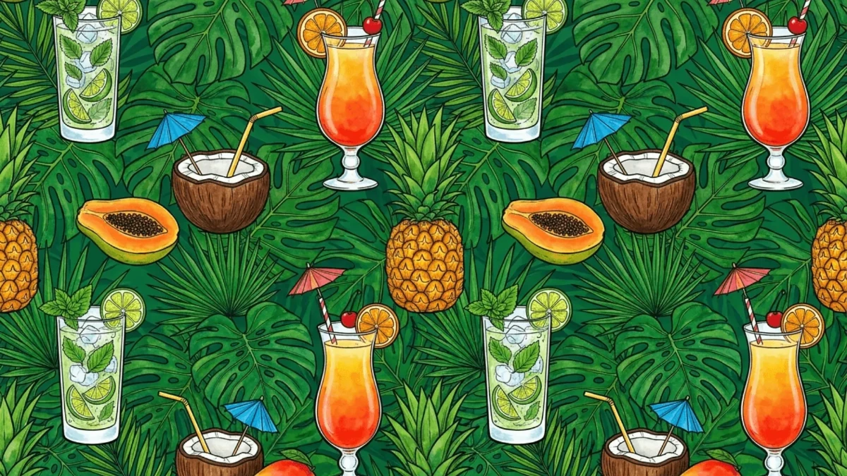 Free Aesthetic Tropical Drink Background Template to Edit Online