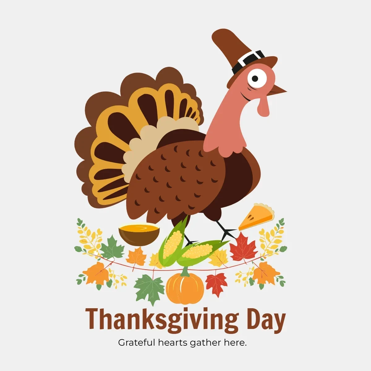 Free Thanksgiving Day Give Thanks Clip Art Template to Edit Online
