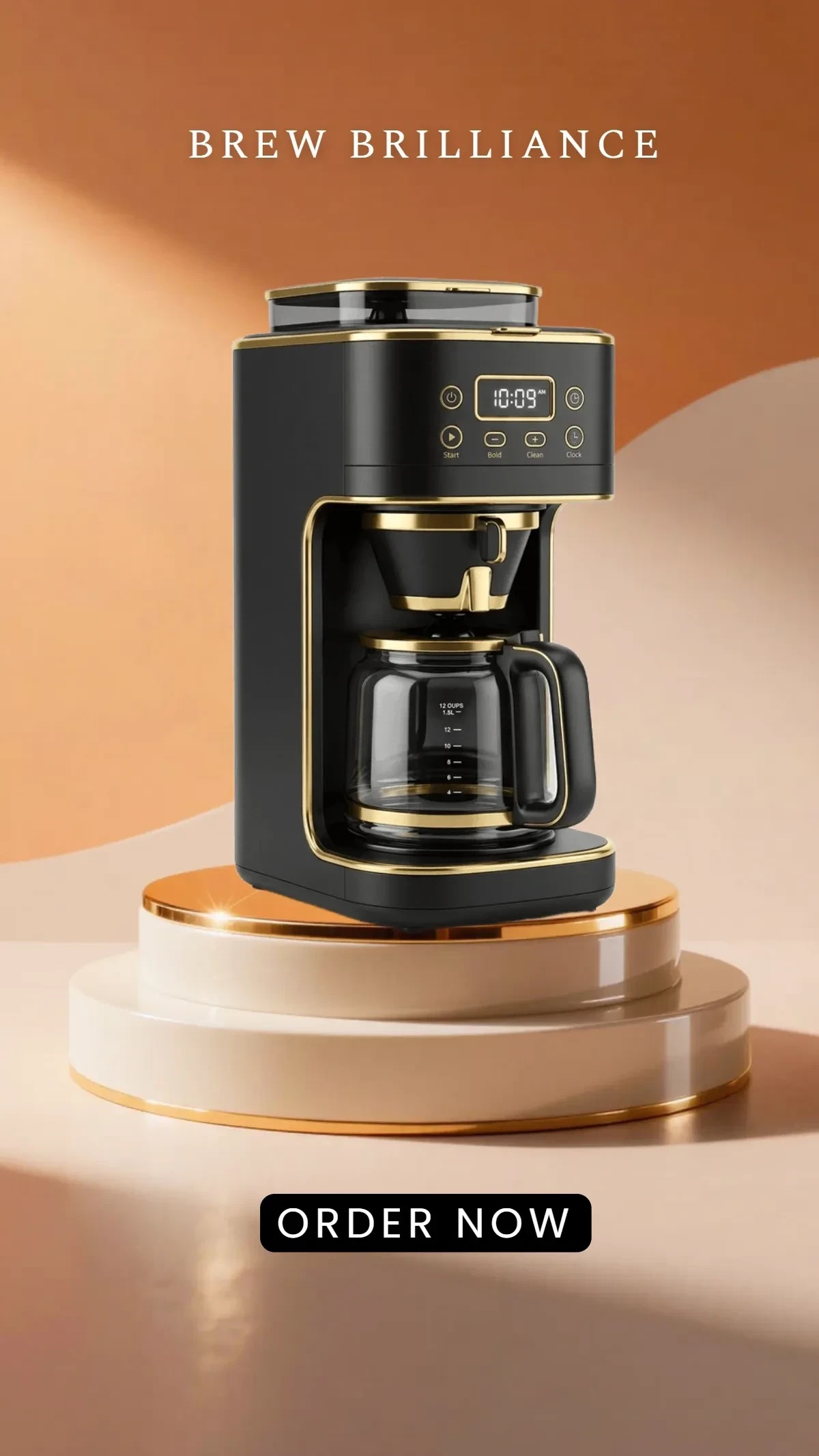 Free Sleek Coffee Maker Background Template to Edit Online
