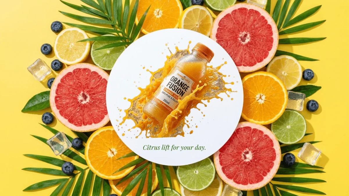 Free Vibrant Citrus Burst Background Template to Edit Online