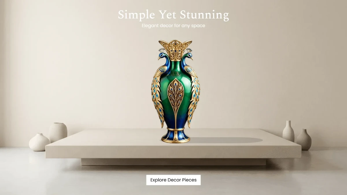 Free Decorative Vase Home Decor Background Template to Edit Online