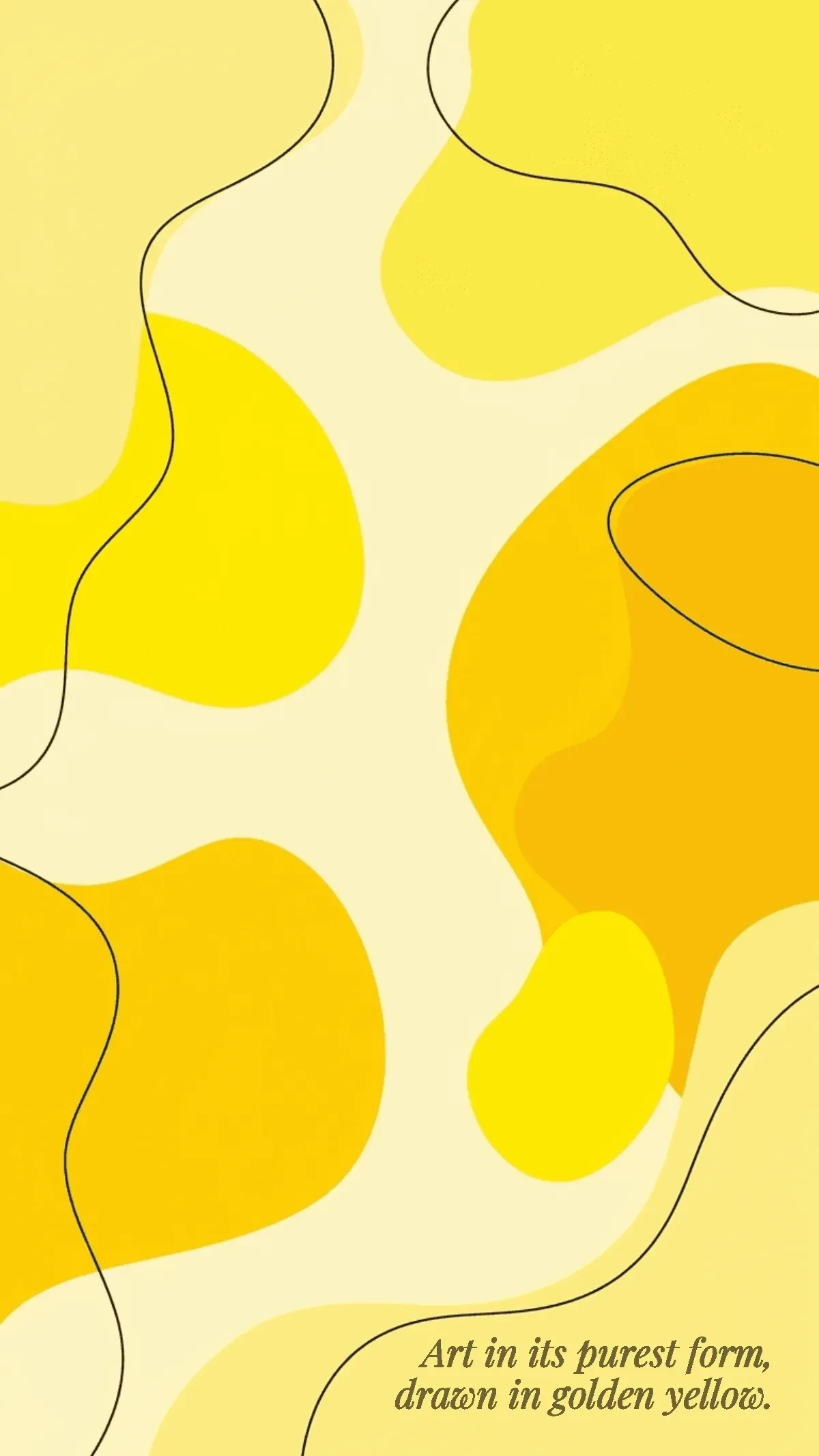 Free Yellow Minimal Line Art Background Template to Edit Online