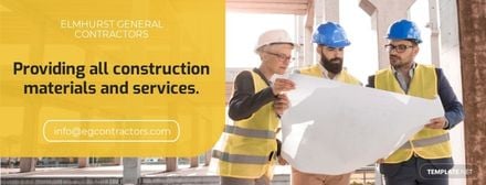 Construction Contractor Facebook Cover Template