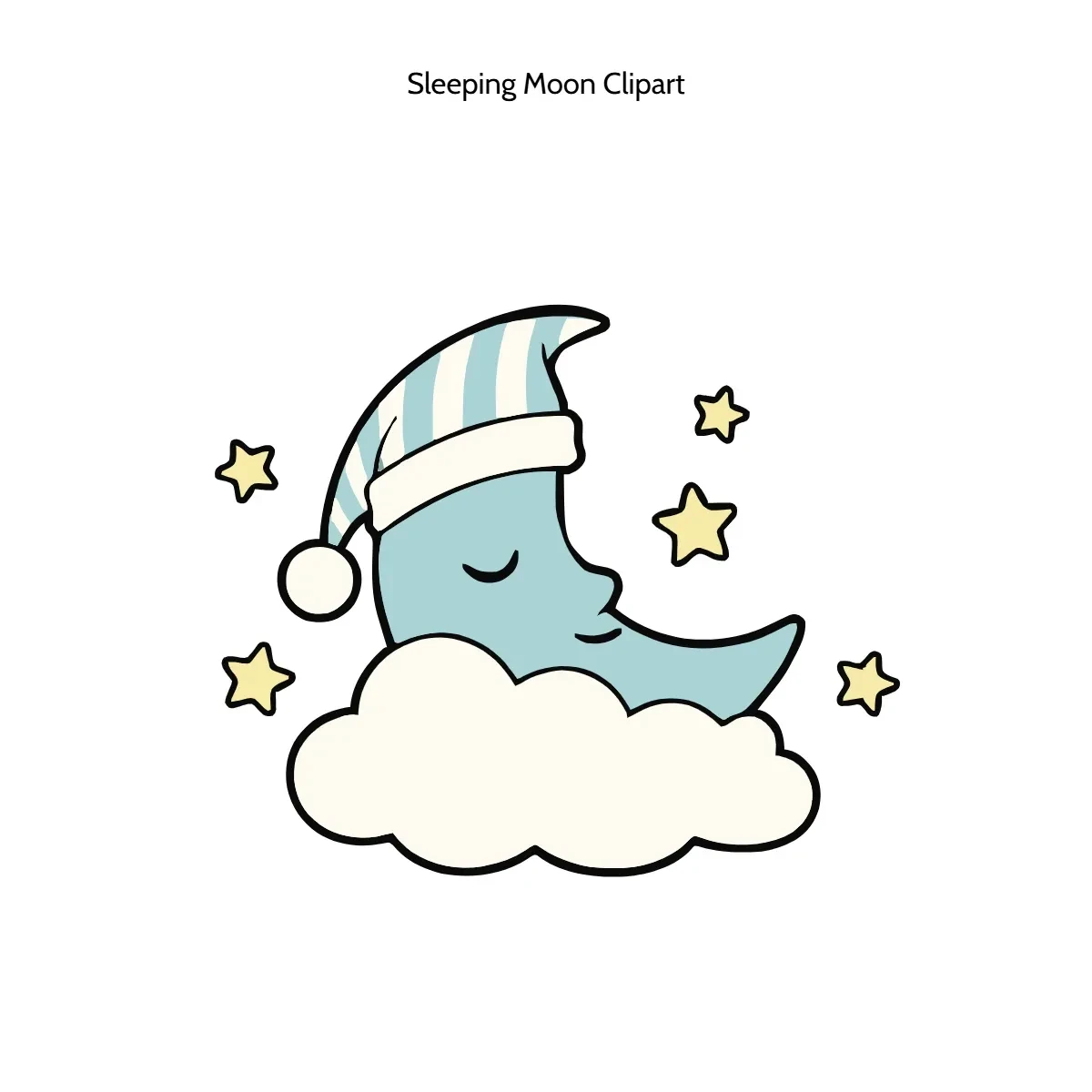 Free Sleeping Moon Vector Clipart (PNG, SVG) to Edit Online Free Sleeping Moon Vector Clipart (PNG, SVG) to Edit Online