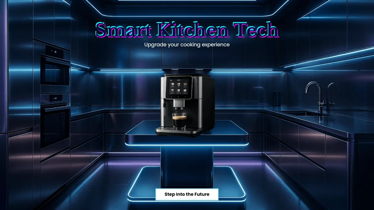 Free Futuristic Kitchen Appliance Background Template to Edit Online