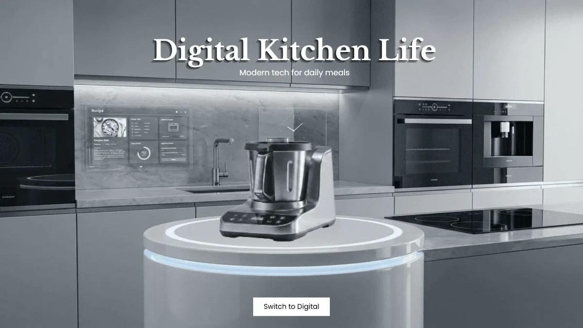 Free Digital Kitchen Appliance Background Template to Edit Online