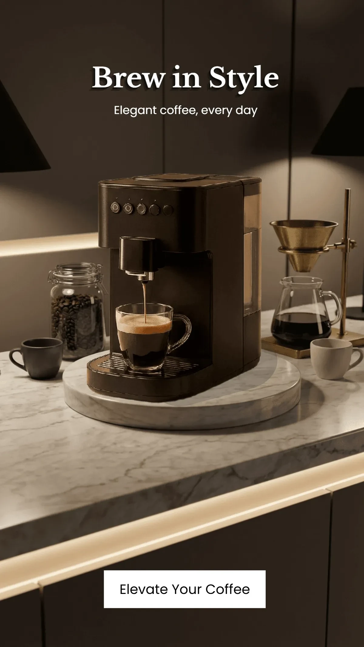 Free Elegant Coffee Machine Background Template to Edit Online