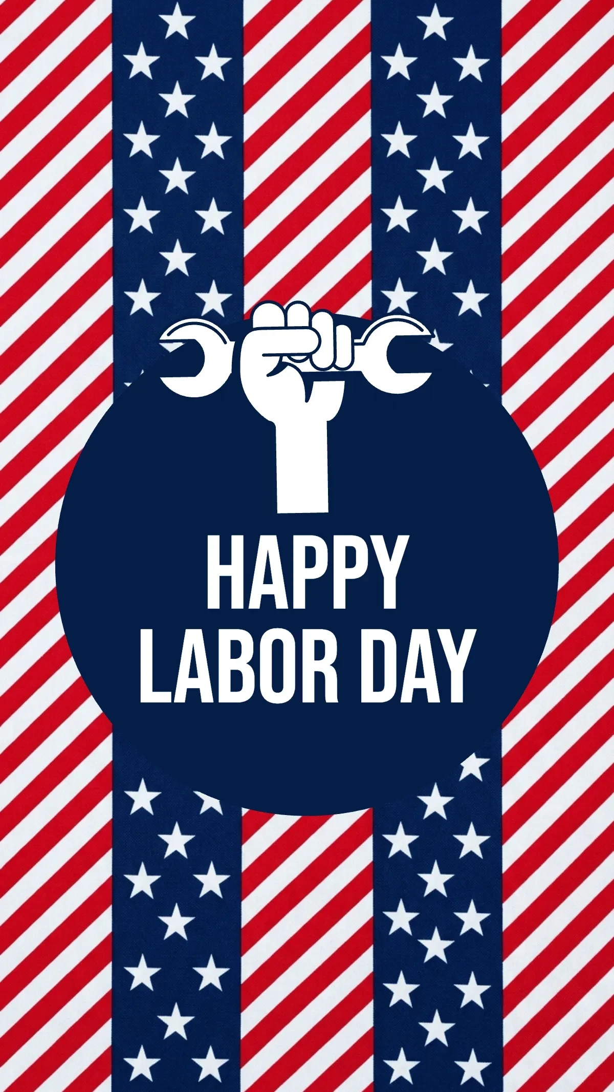 Free Red White Blue Labor Day Background Template to Edit Online