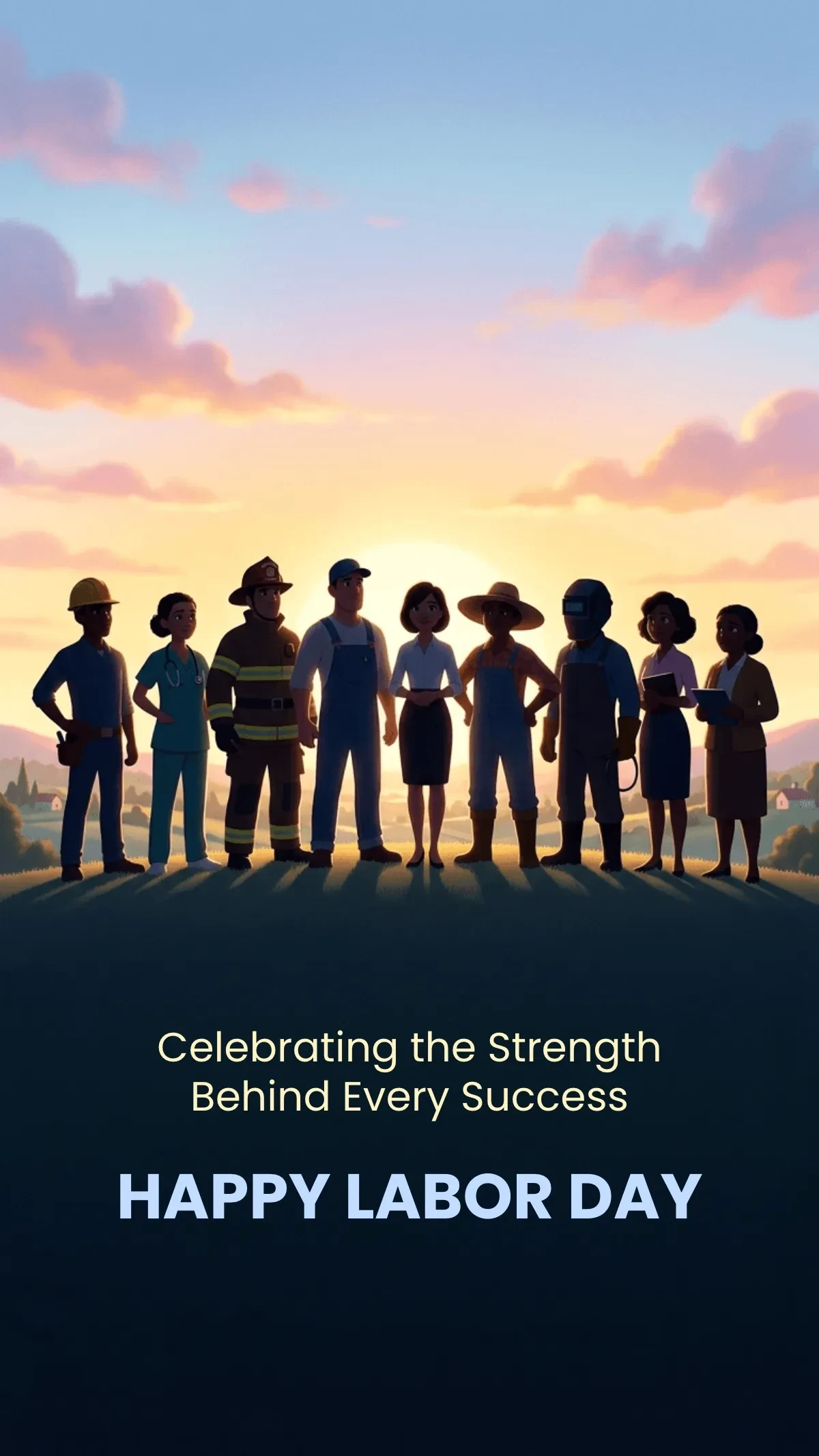 Free Workers Appreciation Labor Day Background Template to Edit Online