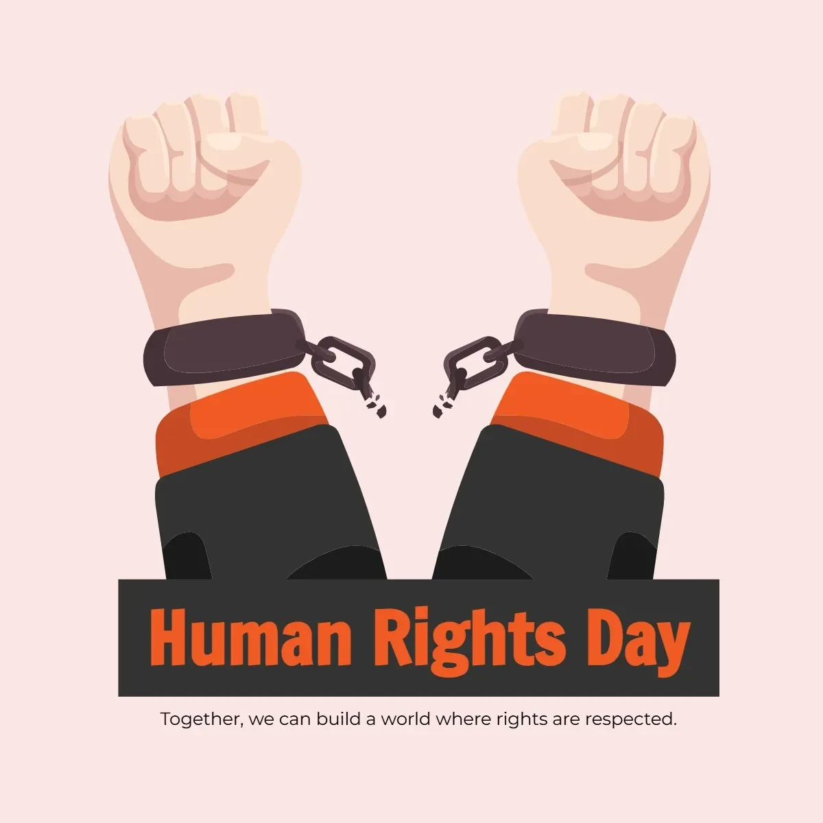 Free Human Rights Day Design Clip Art Template to Edit Online