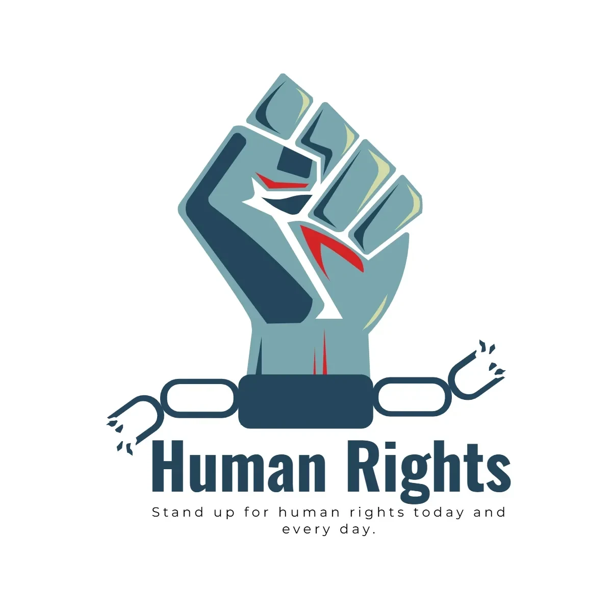Free Human Rights Day Icon Clip Art Template to Edit Online