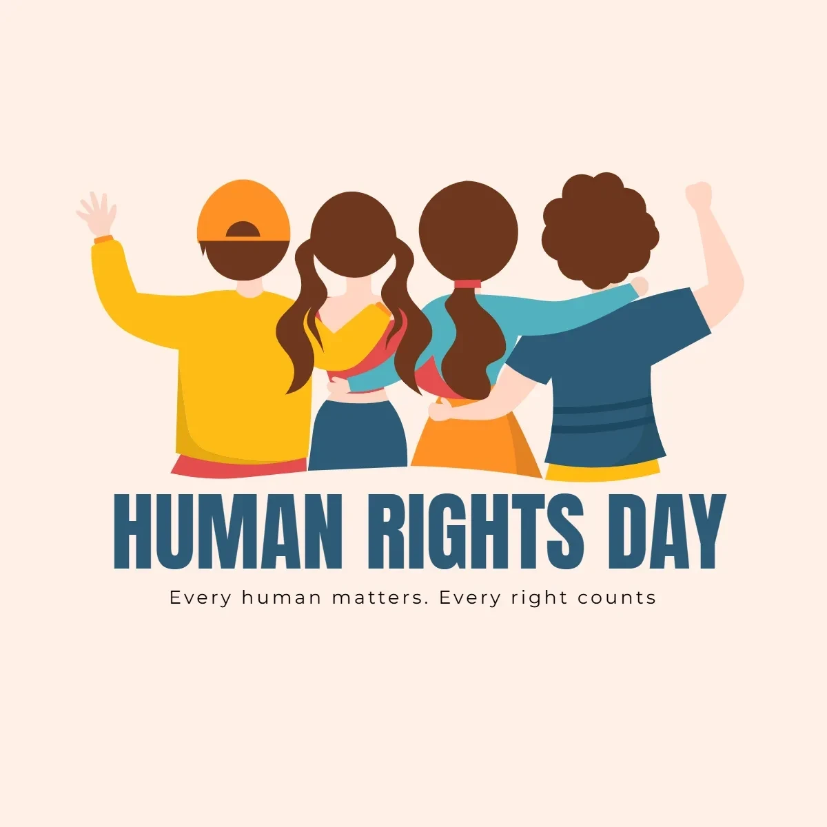 Free Human Rights Day Individual Clip Art Template to Edit Online