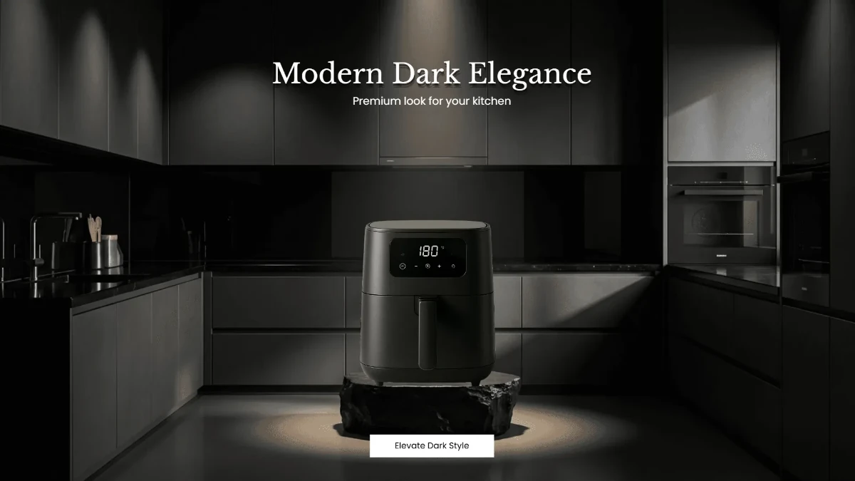Free Black Kitchen Appliance Background Template to Edit Online