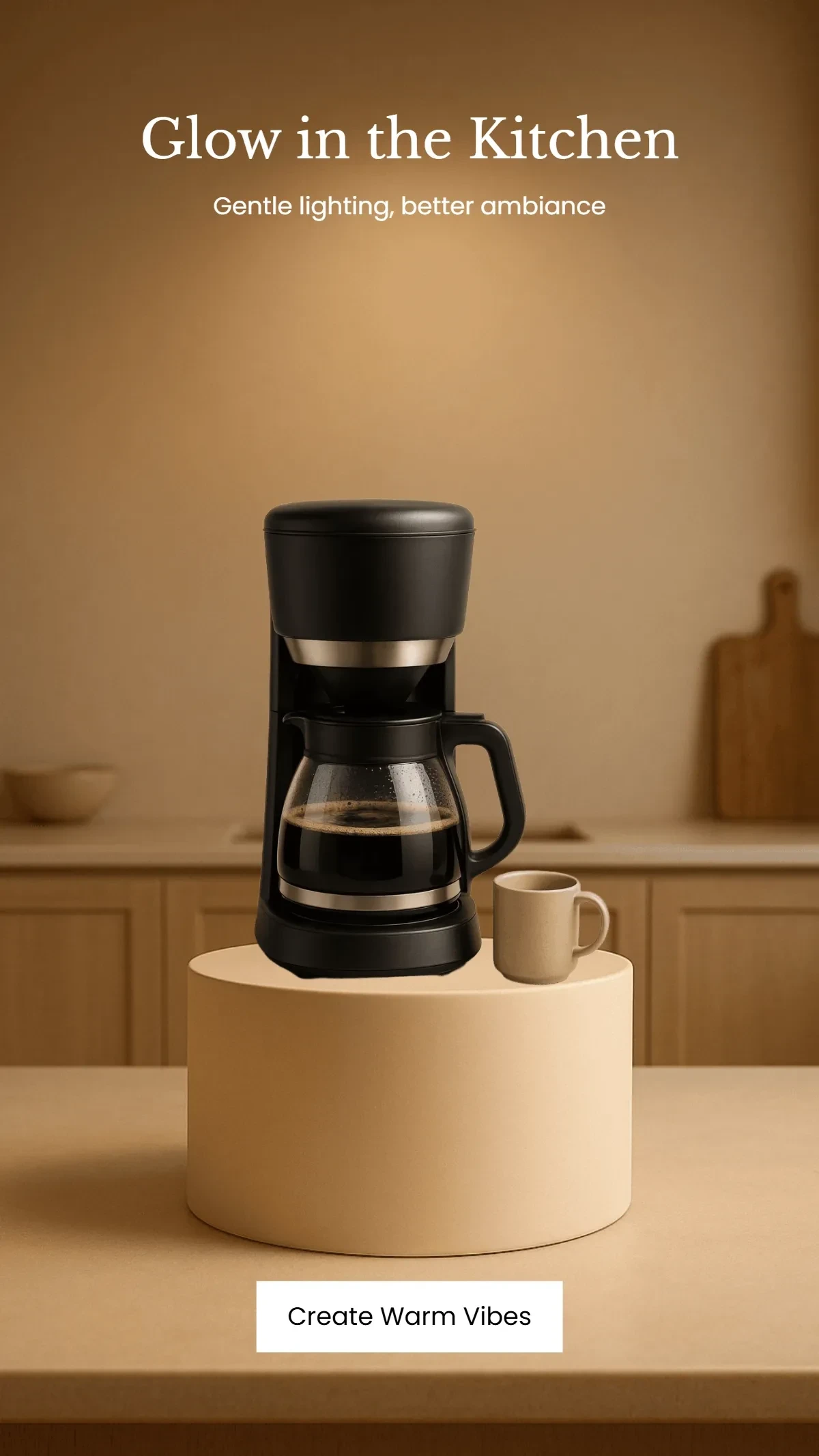 Free Soft Lighting Kitchen Appliance Background Template to Edit Online