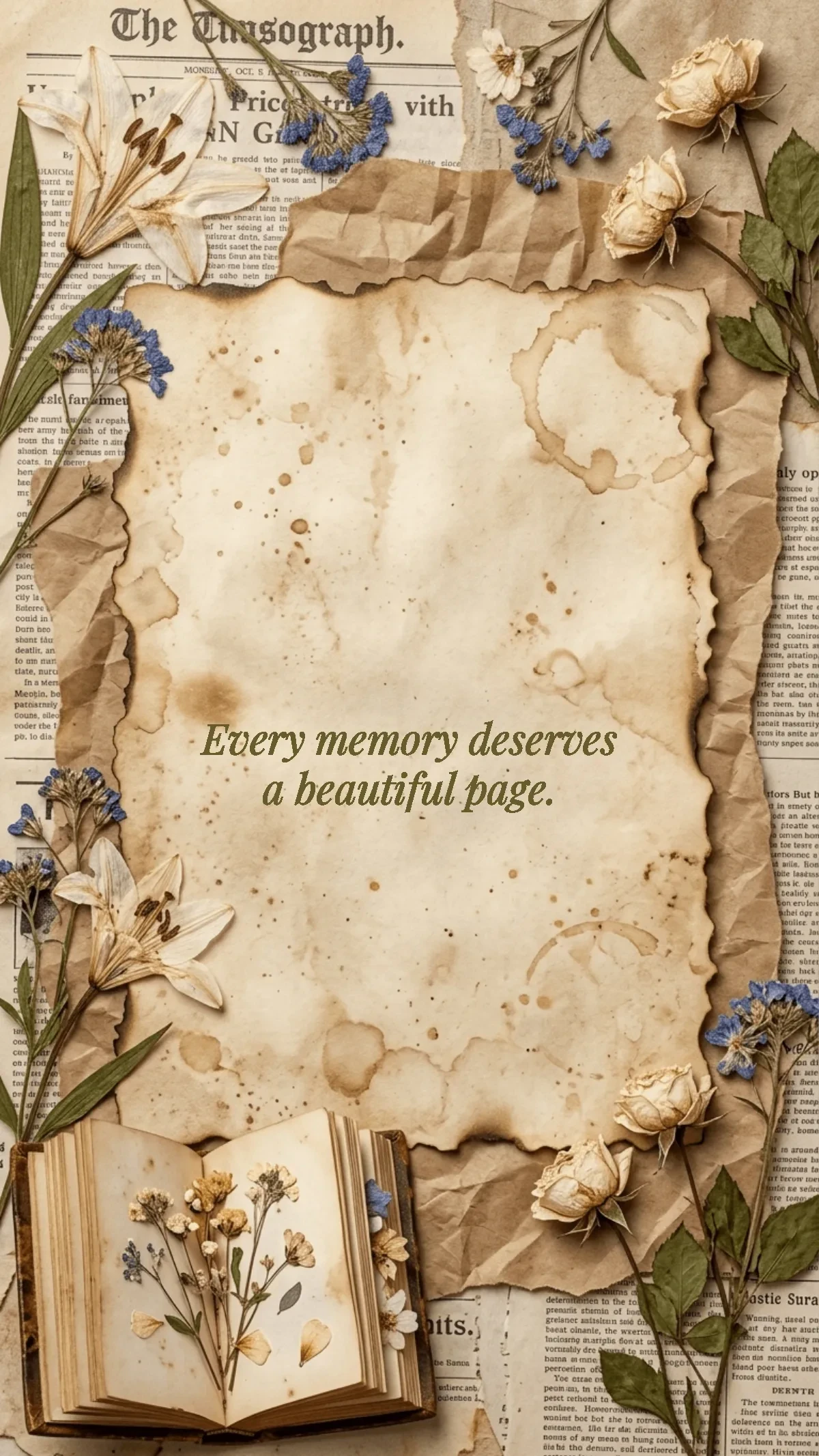 Free Vintage Scrapbook Background Template to Edit Online Free Vintage Scrapbook Background Template to Edit Online