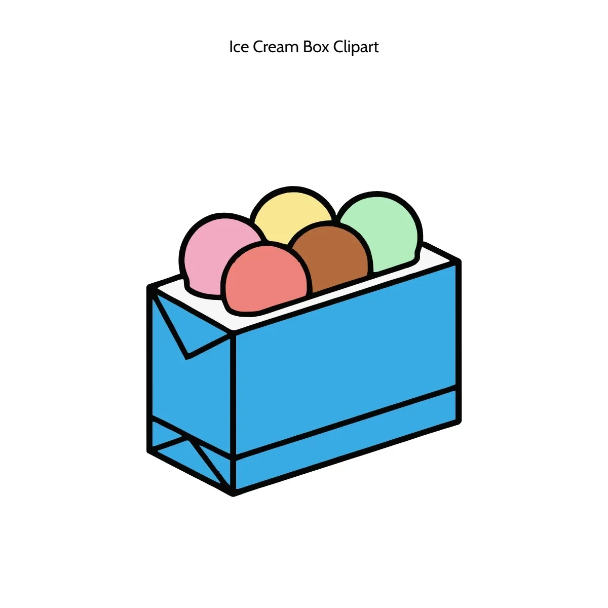 Free Ice Cream Box Vector Clipart (PNG, SVG) to Edit Online