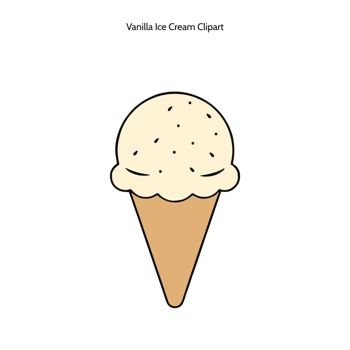 Free Vanilla Ice Cream Clipart Template to Edit Online