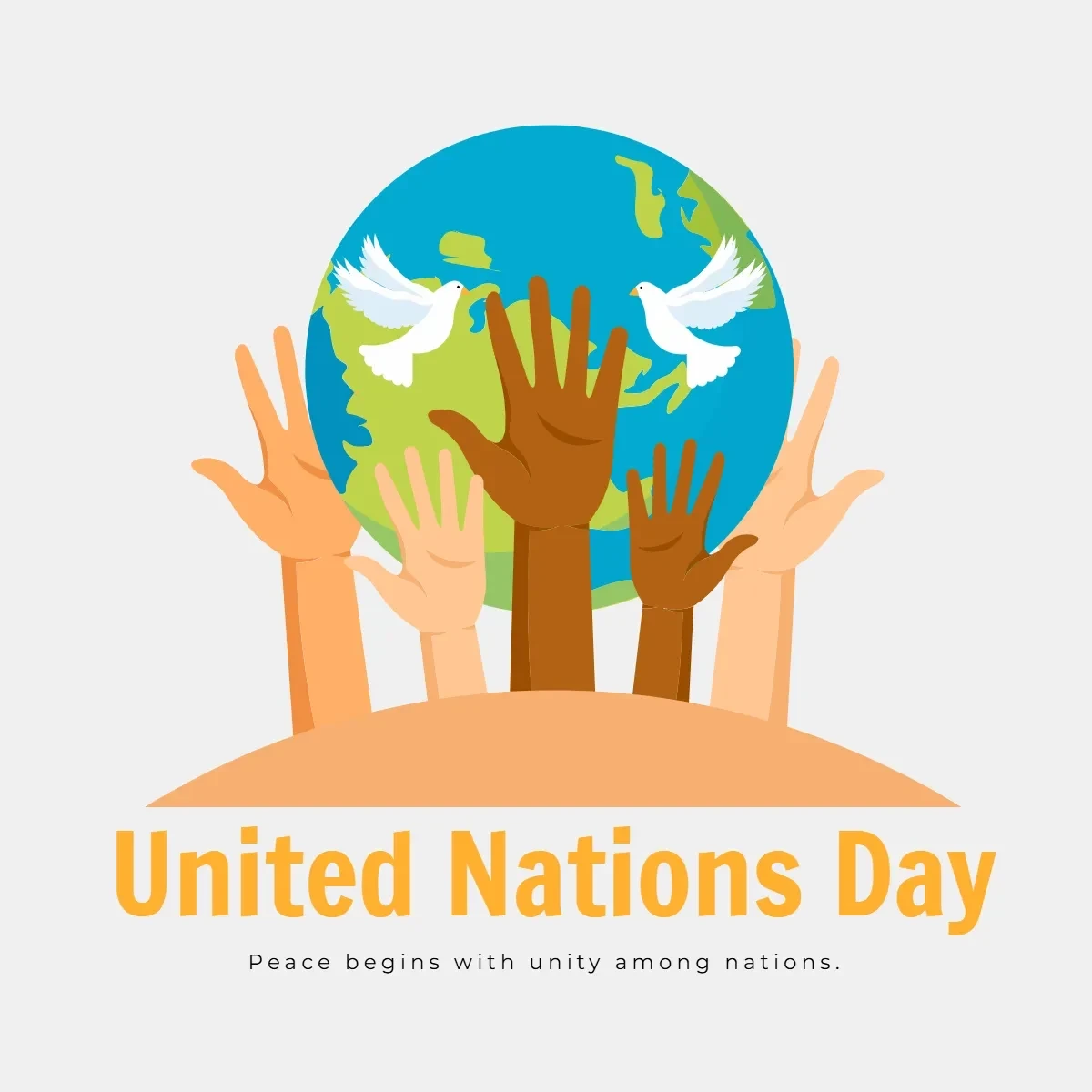 Free United Nations Day Clip Art Template to Edit Online