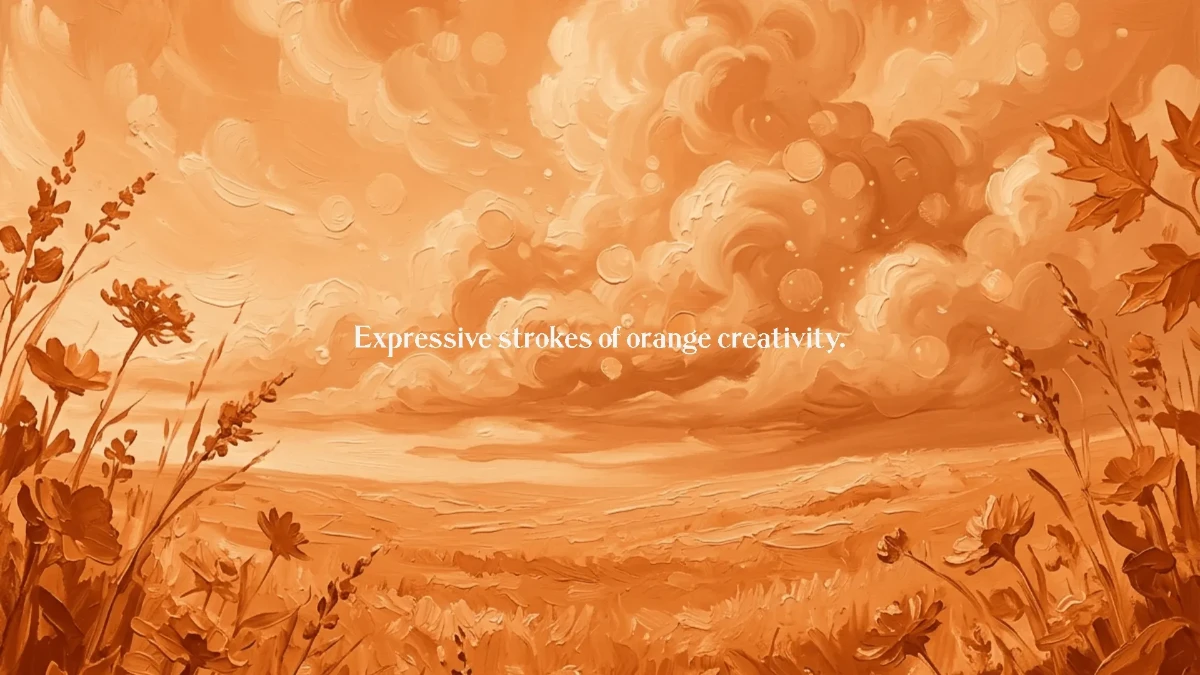 Free Artistic Orange Background Template to Edit Online