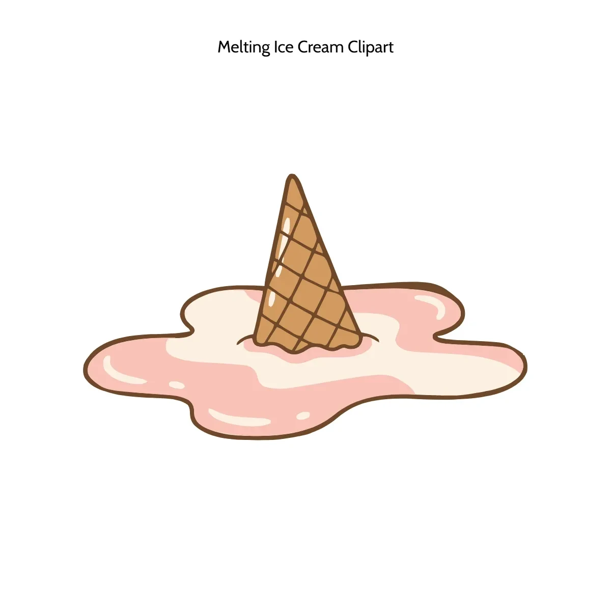 Free Melting Ice Cream Vector Clipart (PNG, SVG) to Edit Online
