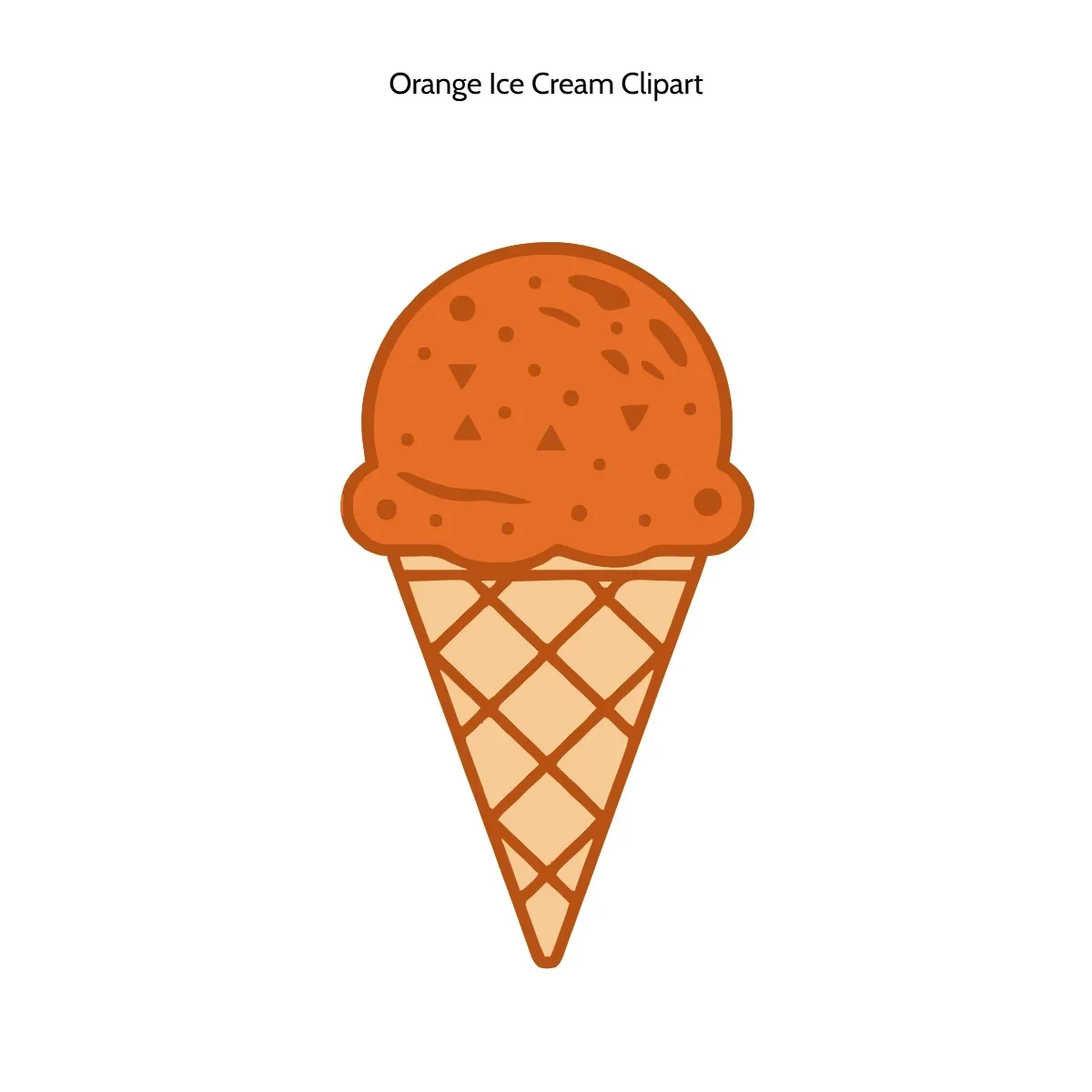 Free Orange Ice Cream Vector Clipart (PNG, SVG) to Edit Online