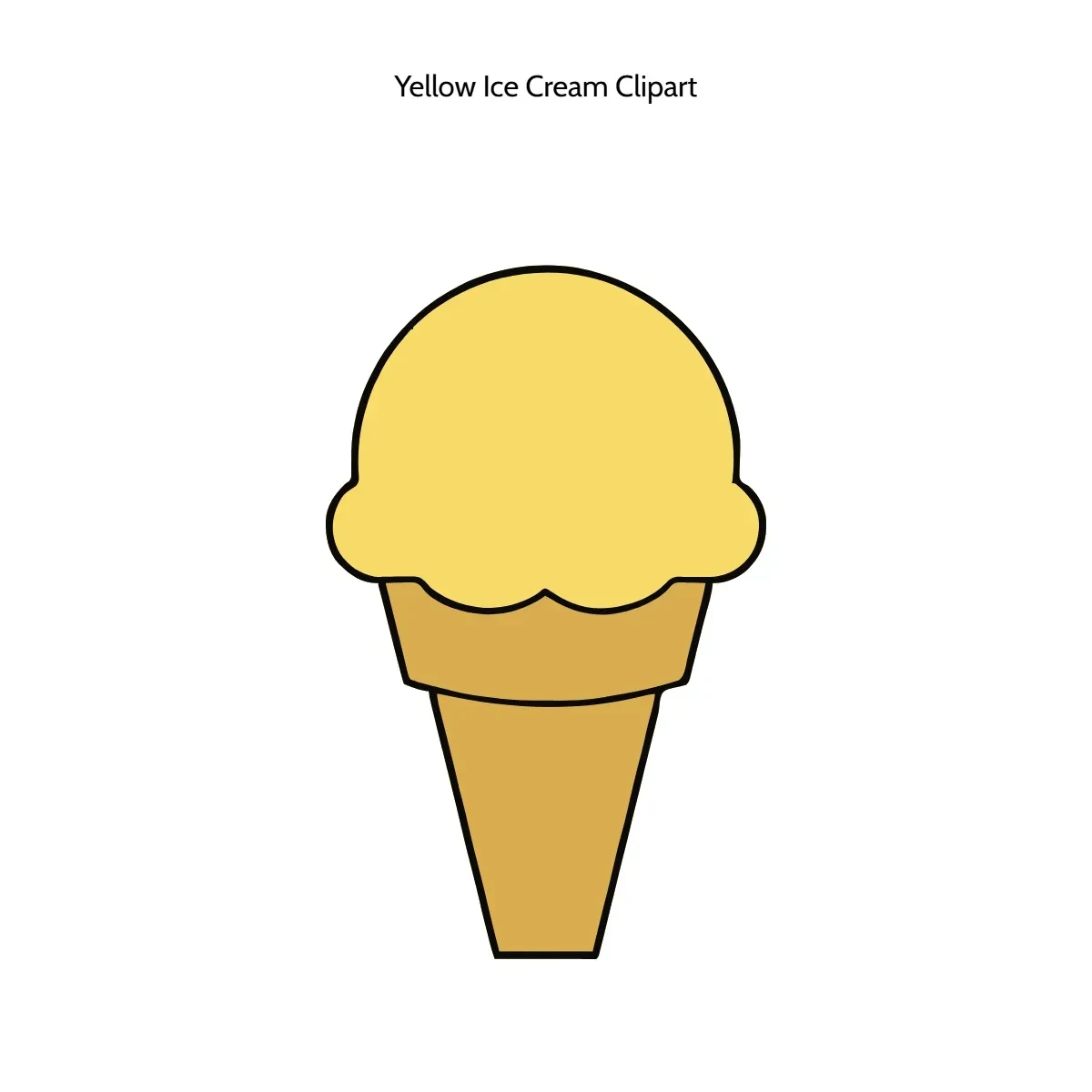 Free Yellow Ice Cream Vector Clipart (PNG, SVG) to Edit Online