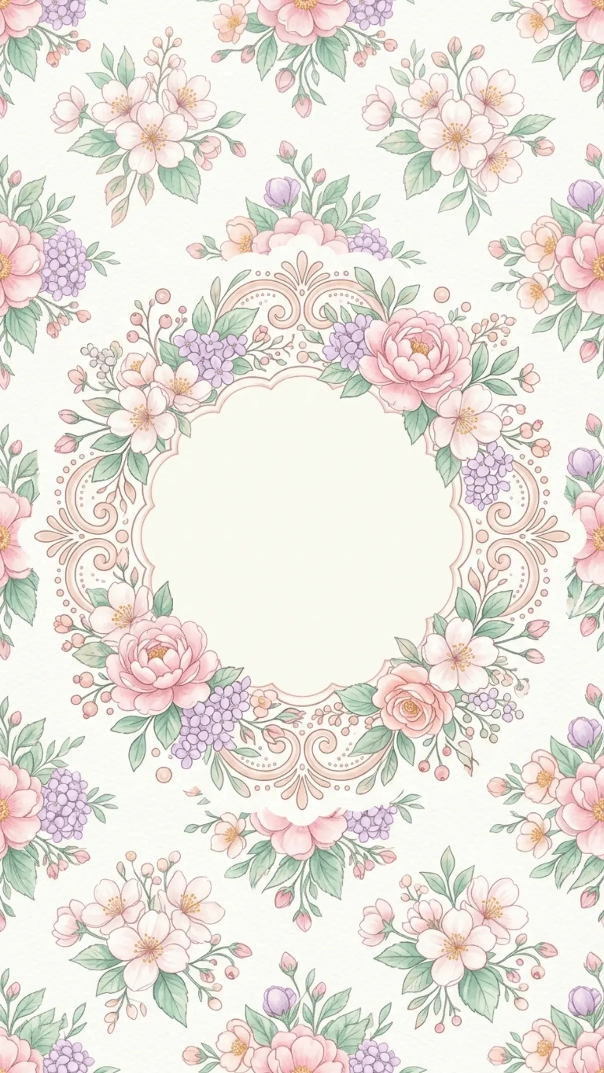 Free Pastel Floral Pattern Background Template to Edit Online