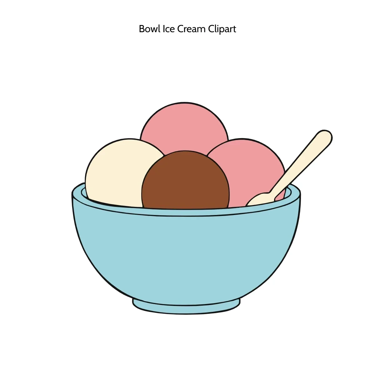 Free Bowl Ice Cream Clipart Template to Edit Online