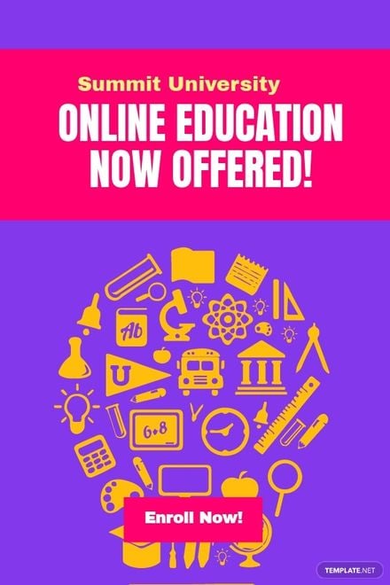 Free Online Education Pinterest Ad Template