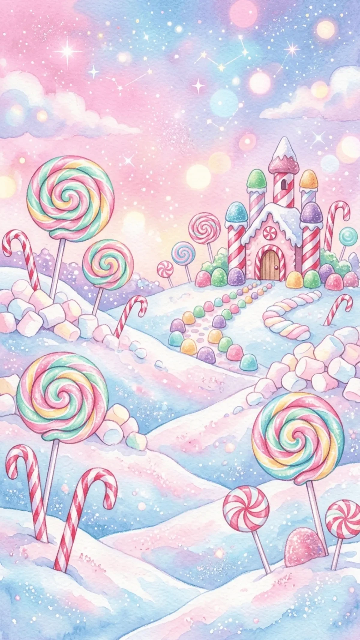 Free Sweet Candy Pastel Background Template to Edit Online