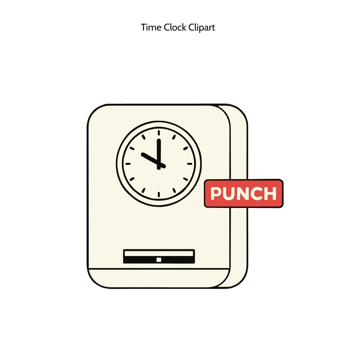 Free Time Clock Clipart Template to Edit Online