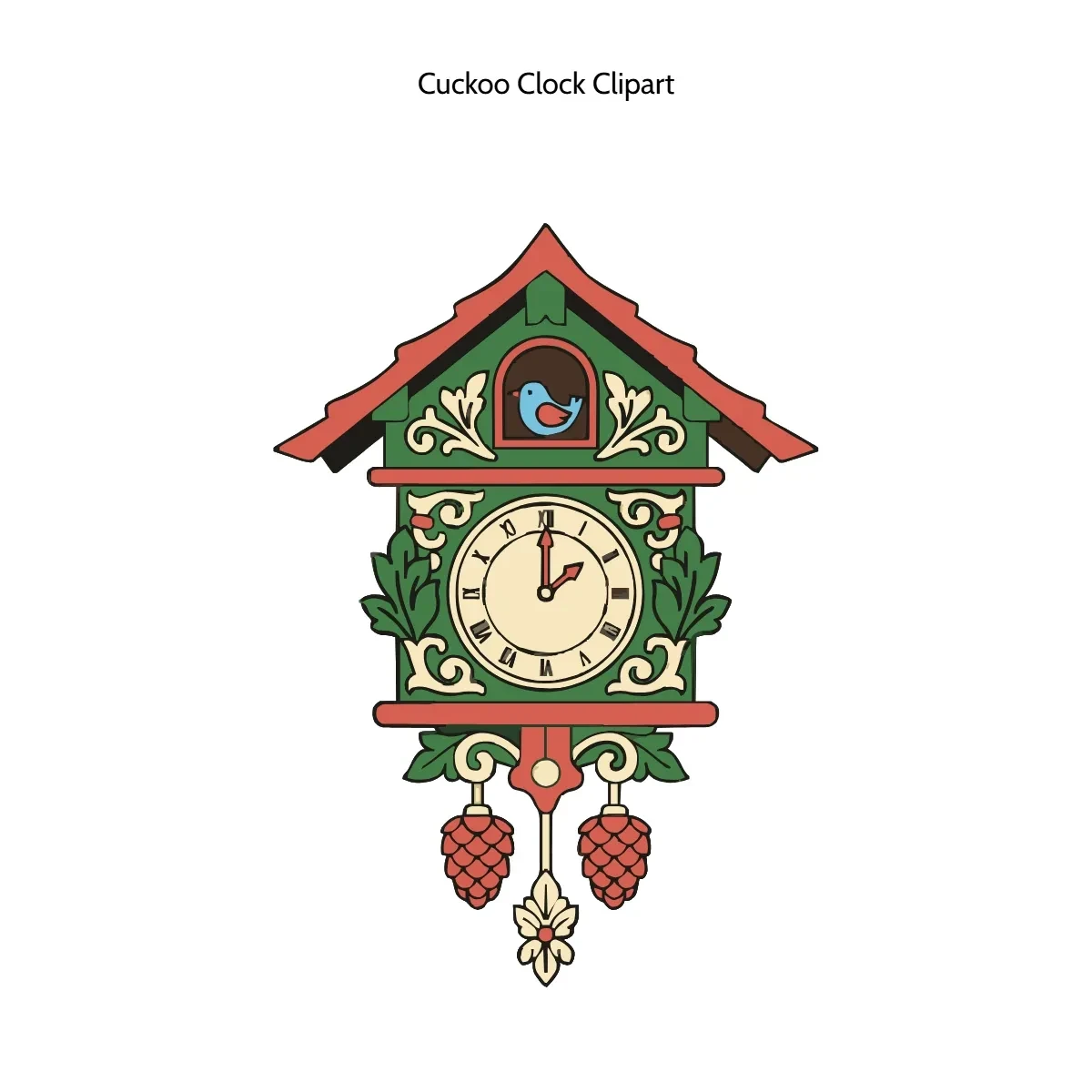 Free Cuckoo Clock Clipart Template to Edit Online