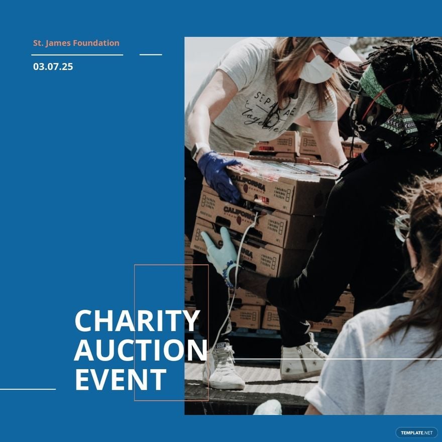 Charity Auction Instagram Post Template