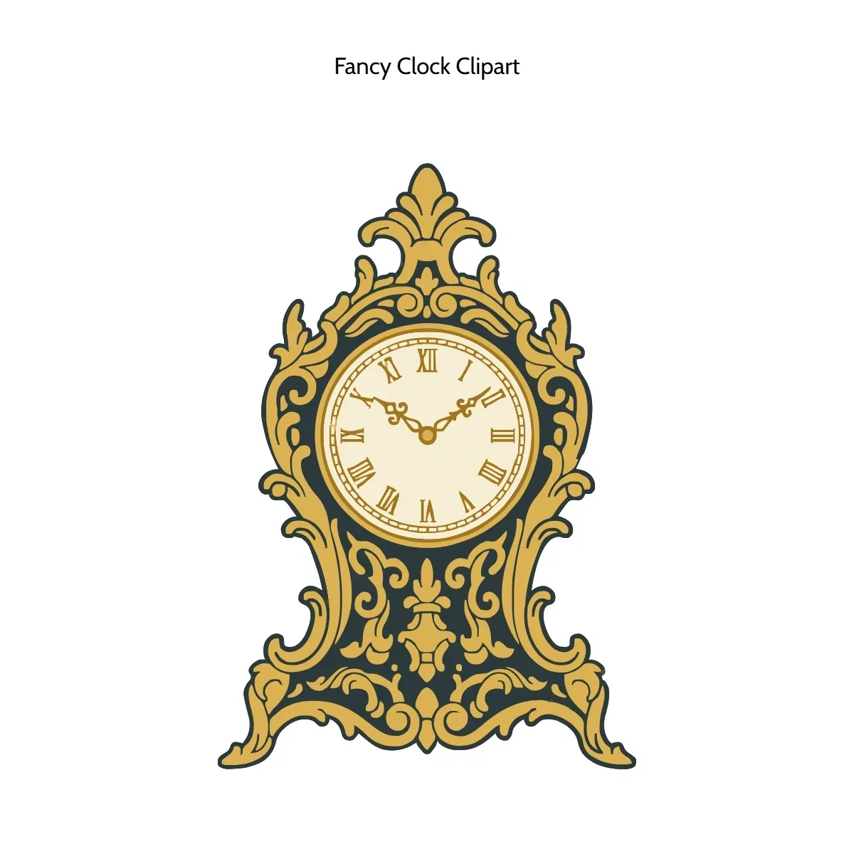 Free Fancy Clock Clipart Template to Edit Online