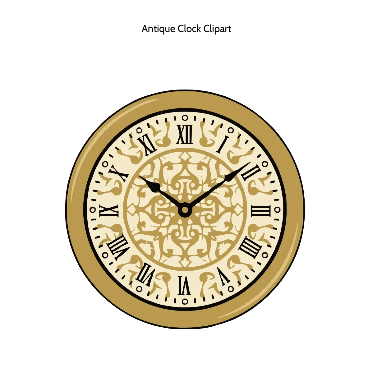 Free Antique Clock Clipart Template to Edit Online
